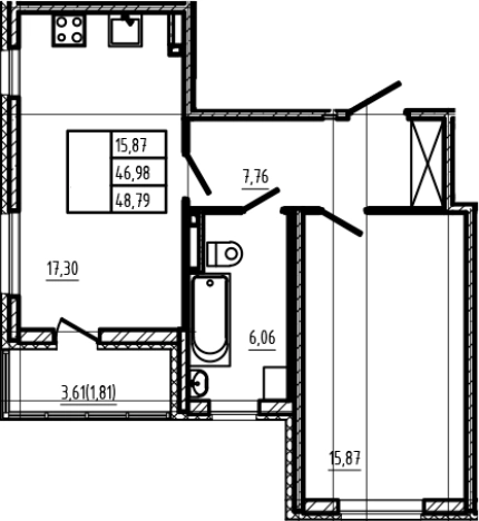 Купить двухкомнатную квартиру на улице Заречная в Сертолове. Вариант № 6963029, 0, площадь -  квм, цена 10587430 рублей