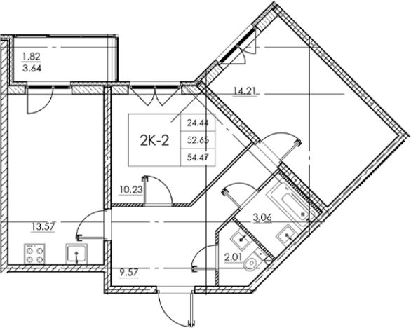 Купить квартиру в ЖК Стороны Света 2 в Ленинградской области. Вариант № 7790838, 0, площадь -  квм, цена 7952620 рублей