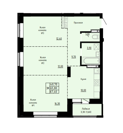 Купить квартиру в ЖК Титул в Барнауле. Вариант № 2521565, 0, площадь -  квм, цена 10042600 рублей