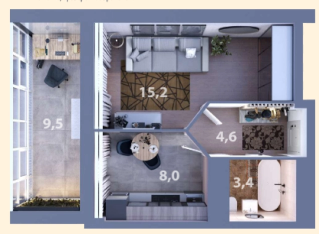 Купить однокомнатную квартиру на улице Спортивная в Республике Татарстан (татарстан). Вариант № 140118, 1, площадь -  квм, цена 7648244 рублей