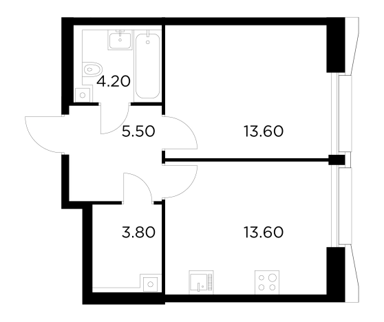 Купить квартиру в новостройках в ЖК INJOY в Москве. Вариант № 9104366, 1, площадь -  квм, цена 22798100 рублей