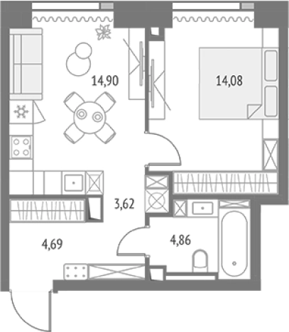 Купить квартиру в ЖК Upside Towers в Москве. Вариант № 99497, 0, площадь -  квм, цена 23552932 рублей