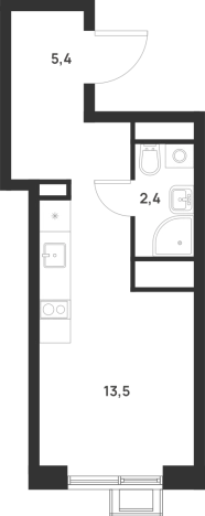 Купить Студию на улице Разведчика Дейча в Москве. Вариант № 10416805, 0, площадь -  квм, цена 10869833 рублей