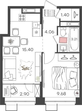 Купить квартиру в новостройках у метро Комсомольская в Нижнем Новгороде. Вариант № 135969, 0, площадь -  квм, цена 6054580 рублей