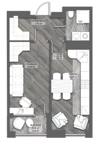Купить квартиру в новостройках в Иванове. Вариант № 136020, 0, площадь -  квм, цена 6966797 рублей