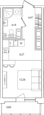 Купить Студию в ЖК OKLA в Санкт-Петербурге. Вариант № 8162648, 0, площадь -  квм, цена 7104510 рублей