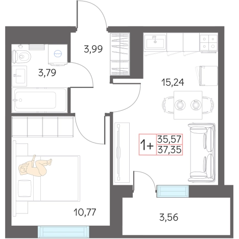 Купить квартиру в новостройках в Тобольске. Вариант № 159539, 0, площадь -  квм, цена 4400000 рублей