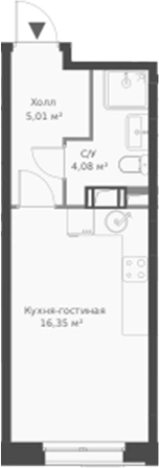 Купить Студию в Ленинградской области. Вариант № 6058373, 0, площадь -  квм, цена 4122555 рублей