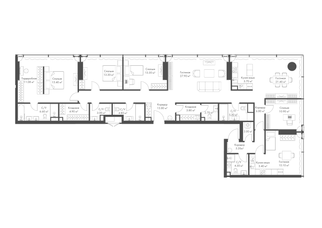 Купить квартиру в районе Беговой в Москве. Вариант № 156982, 0, площадь -  квм, цена 147976200 рублей