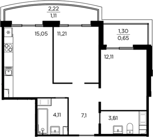 Купить трехкомнатную квартиру в ЖК RESPECT в Санкт-Петербурге. Вариант № 6056895, 0, площадь -  квм, цена 19544676 рублей
