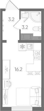 Купить квартиру в новостройках в ЖК Ручьи 2 в Санкт-Петербурге. Вариант № 7605107, 0, площадь -  квм, цена 4358613 рублей