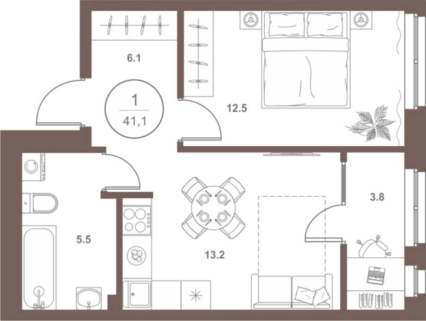 Купить однокомнатную квартиру в новостройках в районе Октябрьский в Пензенской области. Вариант № 4006650, 0, площадь -  квм, цена 4315500 рублей