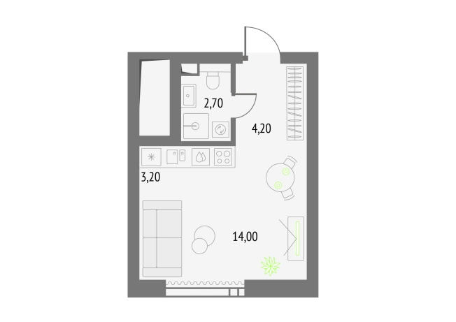 Купить Студию на улице Огородный проезд в Москве. Вариант № 151081, 0, площадь -  квм, цена 21015273 рублей