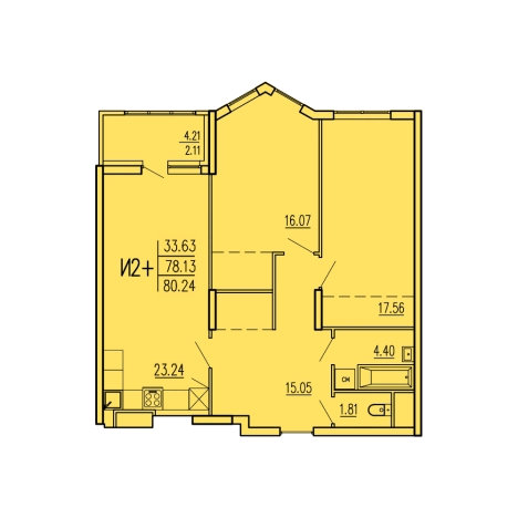 Купить двухкомнатную квартиру в ЖК Жилой комплекс "Акварель" в Пензе. Вариант № 119925, 0, площадь -  квм, цена 7518488 рублей