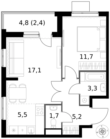 Купить квартиру в новостройках у метро Щелковская в Москве. Вариант № 9715009, 0, площадь -  квм, цена 19590130 рублей