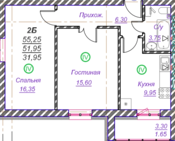 Купить двухкомнатную квартиру в Казани. Вариант № 140383, 0, площадь -  квм, цена 7083776 рублей