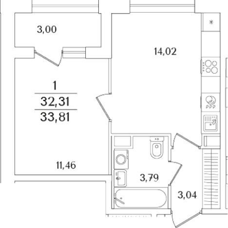 Купить однокомнатную квартиру в ЖК Аурум в Санкт-Петербурге. Вариант № 6233265, 0, площадь -  квм, цена 11817599 рублей