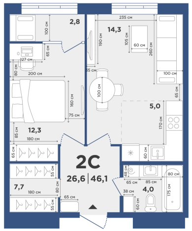 Купить двухкомнатную квартиру в ЖК Поколение (Новосибирск) в Новосибирске. Вариант № 8876466, 0, площадь -  квм, цена 7135023 рублей