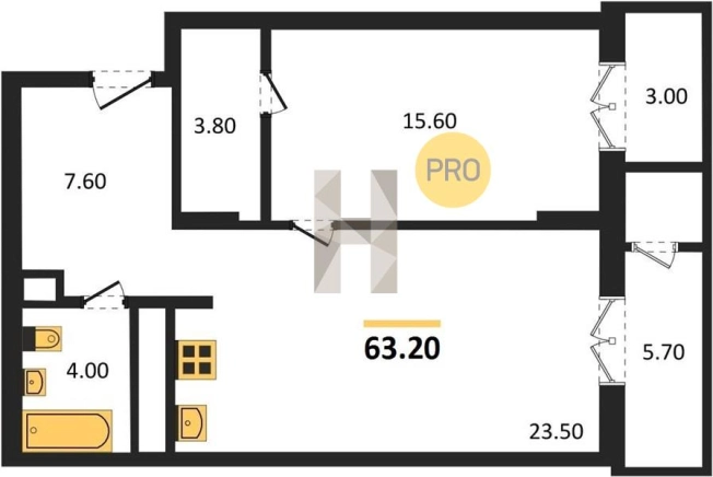 Купить однокомнатную квартиру в Микрорайоне 2-й, Северо-Западный жилой район в Ижевске. Вариант № 73105, 0, площадь -  квм, цена 5977439 рублей