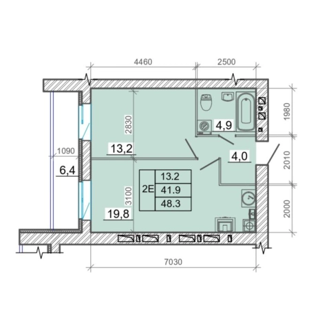 Купить квартиру в новостройках в Иванове. Вариант № 1165979, 0, площадь -  квм, цена 7631400 рублей