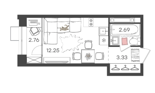 Купить Студию в ЖК Новая Жизнь Львовская в Нижнем Новгороде. Вариант № 124302, 0, площадь -  квм, цена 4052481 рублей