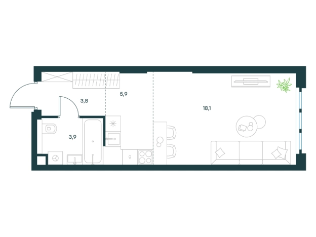 Купить Студию в ЖК Level Южнопортовая в Москве. Вариант № 4083280, 0, площадь -  квм, цена 24645895 рублей