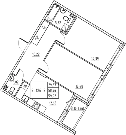 Купить квартиру в ЖК Энфилд в Ленинградской области. Вариант № 7830970, 0, площадь -  квм, цена 10327212 рублей