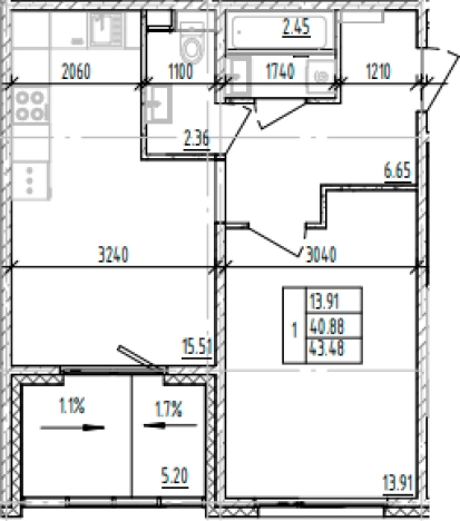 Купить квартиру на улице Большая Балтийская в Ленинградской области. Вариант № 6854326, 0, площадь -  квм, цена 9248666 рублей
