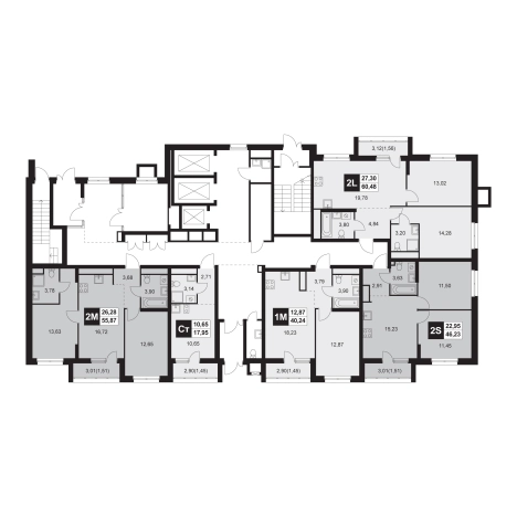 . Вариант № 9180926, 1, площадь - 46.23 квм, цена 5307204 рублей