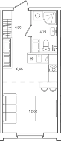 Купить Студию в ЖК OKLA в Санкт-Петербурге. Вариант № 8163025, 0, площадь -  квм, цена 6894690 рублей