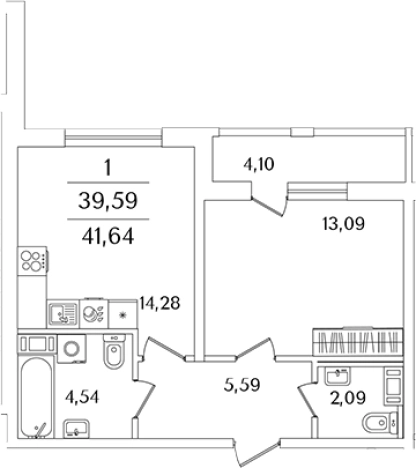 Купить двухкомнатную квартиру в новостройках у метро Пролетарская в Санкт-Петербурге. Вариант № 6832648, 0, площадь -  квм, цена 11488390 рублей