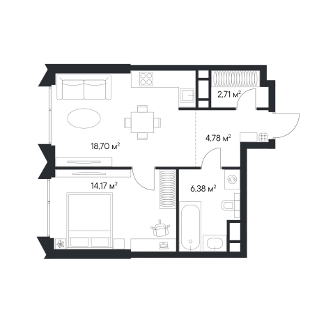 Купить квартиру в районе Нагатино-Садовники в Москве. Вариант № 8122892, 0, площадь -  квм, цена 34406051 рублей