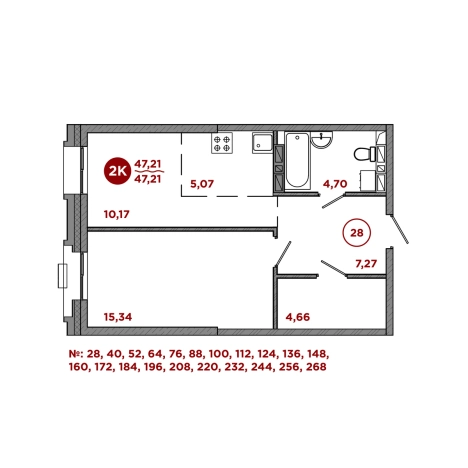 Купить двухкомнатную квартиру в Приморском крае. Вариант № 10271061, 1, площадь -  квм, цена 9171000 рублей