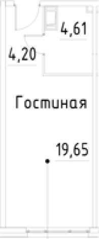 Купить Студию у метро Улица Дыбенко в Санкт-Петербурге. Вариант № 9327566, 0, площадь -  квм, цена 5844860 рублей