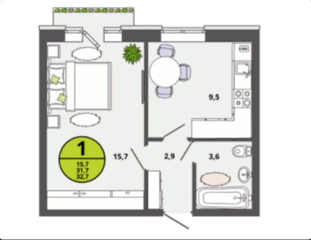 Купить квартиру в ЖК "Северная Мыза" в Тульской области. Вариант № 73140, 0, площадь -  квм, цена 2845075 рублей