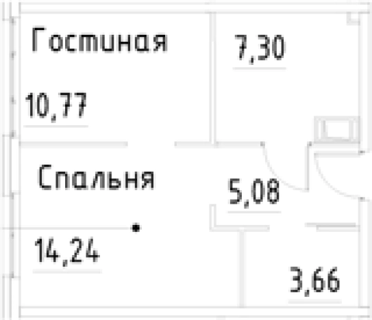 Купить однокомнатную квартиру у метро Улица Дыбенко в Санкт-Петербурге. Вариант № 9327554, 0, площадь -  квм, цена 7555377 рублей