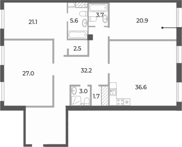 Купить четырехкомнатную квартиру в районе Петроградский в Санкт-Петербурге. Вариант № 5254592, 0, площадь -  квм, цена 87697910 рублей