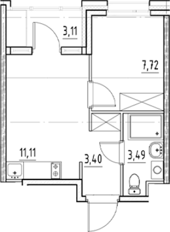Купить однокомнатную квартиру в ЖК Nigilist в Санкт-Петербурге. Вариант № 5559701, 0, площадь -  квм, цена 9851964 рублей