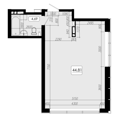 Купить однокомнатную квартиру в Приморском крае. Вариант № 6802093, 0, площадь -  квм, цена 11471360 рублей