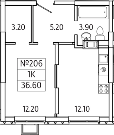Купить квартиру у метро Домодедовская в Видном. Вариант № 128736, 0, площадь -  квм, цена 6412209 рублей