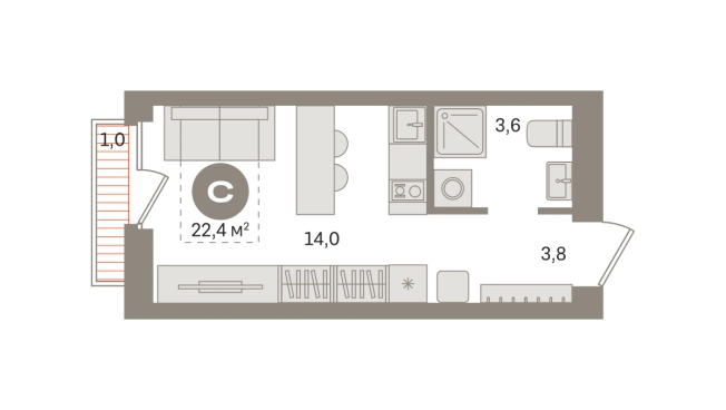 Купить Студию на вторичке в Микрорайоне Новый, Видное в Видном. Вариант № 8615748, 0, площадь -  квм, цена 5260000 рублей