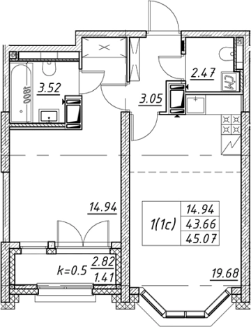 Купить двухкомнатную квартиру в новостройках у метро Елизаровская в Санкт-Петербурге. Вариант № 7850767, 0, площадь -  квм, цена 14205162 рублей