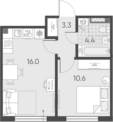 Купить квартиру в новостройках у метро Купчино в Санкт-Петербурге. Вариант № 7597253, 0, площадь -  квм, цена 8973566 рублей