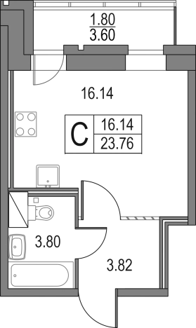 Купить Студию в новостройках в районе Приморский в Санкт-Петербурге. Вариант № 74874, 0, площадь -  квм, цена 9109586 рублей