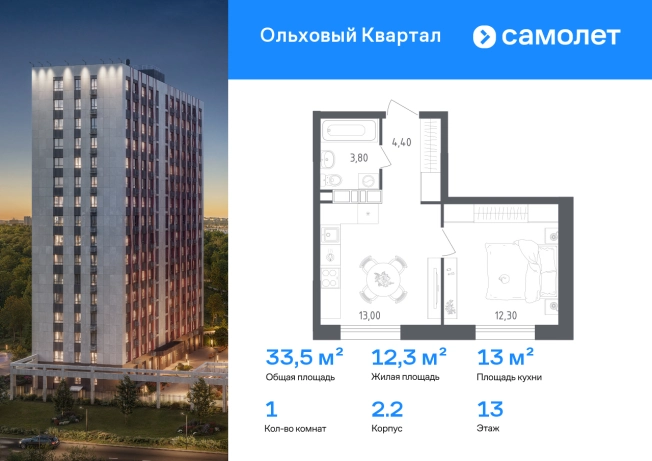 Купить квартиру у метро Прокшино в Москве. Вариант № 8797514, 0, площадь -  квм, цена 13903506 рублей
