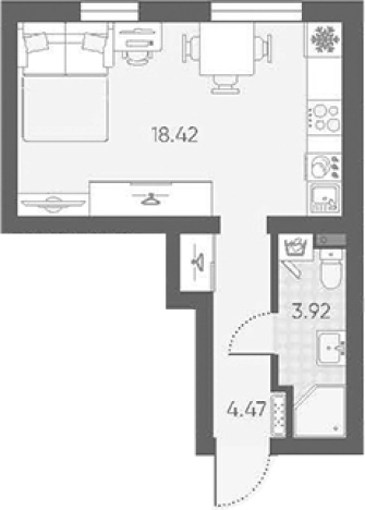 Купить Студию в новостройках в районе Красносельский в Санкт-Петербурге. Вариант № 6889251, 0, площадь -  квм, цена 8222278 рублей