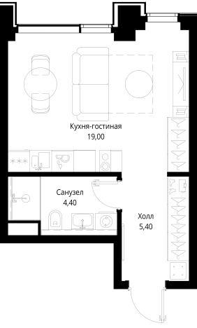 Купить Студию в ЖК Cityzen в Москве. Вариант № 139138, 0, площадь -  квм, цена 17645760 рублей
