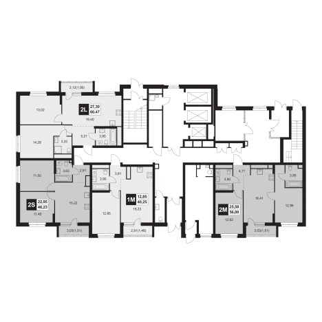 Купить двухкомнатную квартиру на улице Заводская в Пензенской области. Вариант № 8041329, 1, площадь -  квм, цена 4986975 рублей