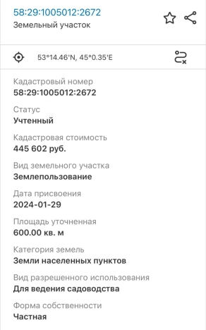 Купить земельный участок на улице 2-й проезд Добролюбова в Пензе. Вариант № 37216, 4, площадь -  квм, цена 700000 рублей
