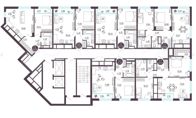 Купить квартиру в новостройках в ЖК "Крылья" в Рязани. Вариант № 111023, 3, площадь -  квм, цена 8237276 рублей